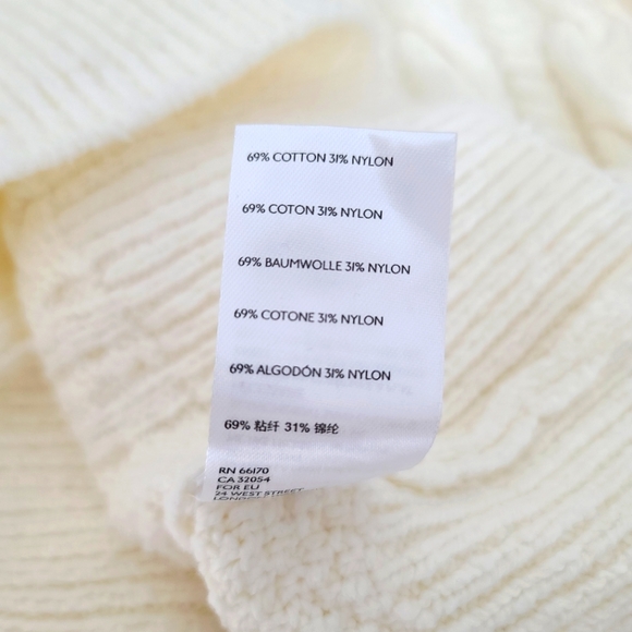 FREE PEOPLE Laurel Cable Knit Chunky Moonglow Ivory Sweater - Picture 8 of 13